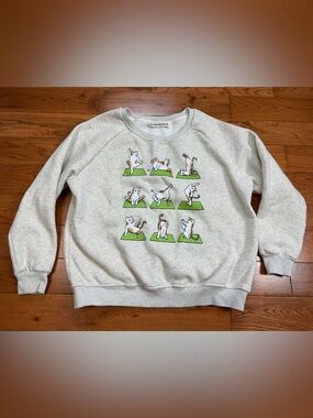 SM Wardrobe Cat Yoga Crewneck Sweatshirt Grandmacore